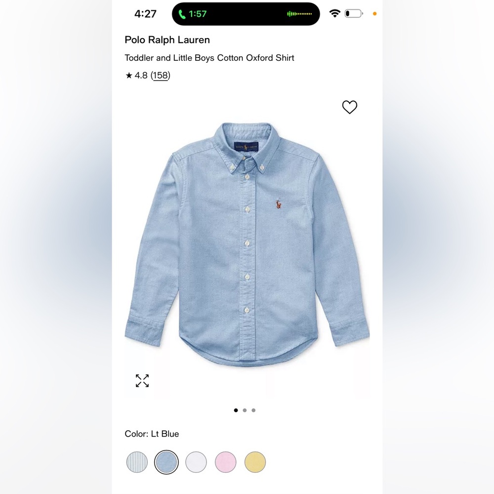 Ralph Lauren Kids Blue Button-Down Shirt